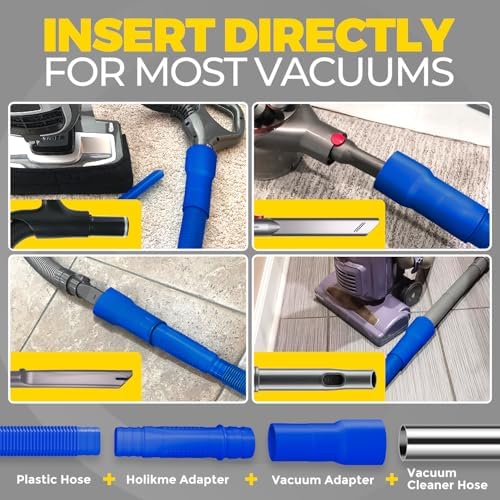 Holikme Dryer Vent Cleaner Kit 2Pack - Lint Vacuum Attachment & Brush | Deep Blue Dryer Vent Vacuum Hose Attachment & Brush Reach Deep Traps - Remove Hidden Lint, Speed Drying & Reduce Fire Risk - Image 3