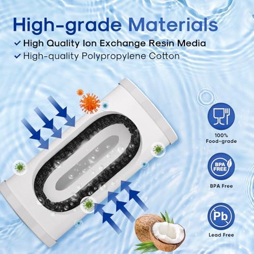 ICEPURE 5 Micron 10" x 4.5" Whole House Sediment and Iron Manganese Resin Water Filter Compatible with GE FXHTC, GXWH40L, RFC-BBSA W50PEHD Whirlpool WHKF-GD25BB GXWH35F GNWH38S Dupont WFHD13001, 3PACK - Image 4