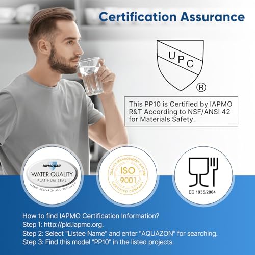 PUREPLUS 10 Micron 10"x2.5" Whole House Sediment Water Filter PP10 4 Pack - Image 2