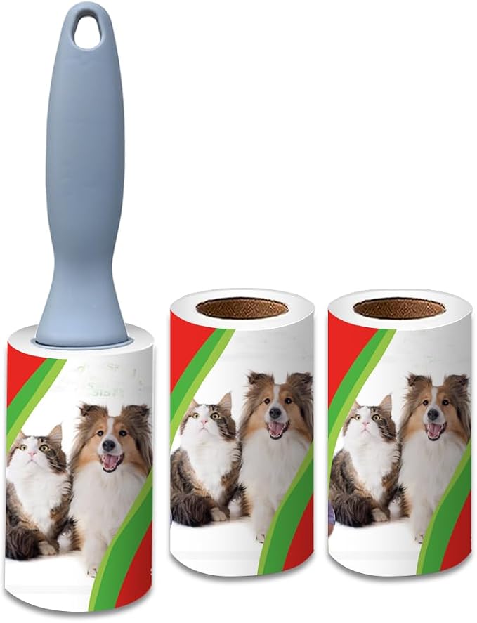Pet Hair Lint Rollers, 3 Pack, 90 Sheets Each?€? Reusable Sticky Roller for Pet Hair, Cat & Dog Hair Remover, Lint Remover, Pet Hair Remover for Furniture, Clothing & Cars by vantaly