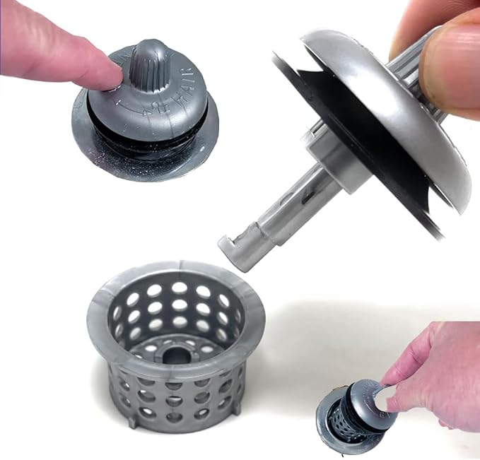 Hair Magnet 2.0 3-in-1 Bathtub Hair Catcher, Tub Stopper & Cleaning Tool – Drain Protector/Strainer Fits 1.5”–1.75” Bath – World’s Only Hair Trap w/Magnet Plug & Hair Remover, Prevent Costly Clogs (1)
