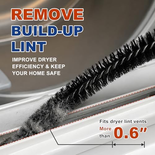 Sealegend Dryer Vent Cleaner Kit for Dyson Dryer Lint Vacuum Attachment | Purple Dryer Lint Trap Clean Hose Compatible with Dyson V7 V8 V10 V11 V12 V15 etc Cordless Vacuum Cleaner Lint Remove Brush - Image 4