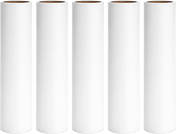 9.45 inch Large Lint Roller Refills Compatible with Delomo PetLovers and Other 9.4'' - 9.5'' Large Lint Rollers for Carpet Floor Pet Hair Remover Refill 60 Sheets per Roll 5 Pack Total 300 Sheets by MINGRACE