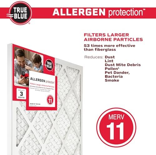 True Blue 324241.4 Allergen 24-Inch by 24-Inch by 1-Inch Air Filter, 4-Pack - Image 4