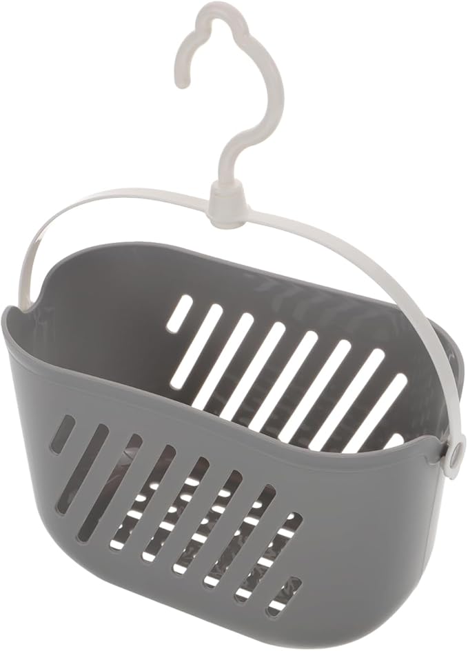 PRETYZOOM Hanging Shower Basket with Hook 8.26 X 5.51 X 5.11 Inch Bathroom Organizer for Toiletries and Cleaning Supplies Space-Saving Bathroom Hanging Basket