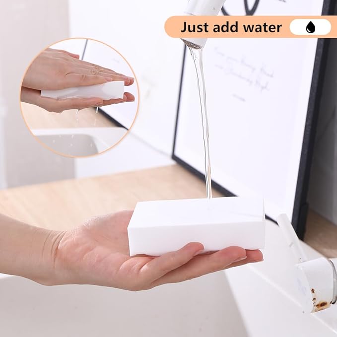 Magic Sponges Eraser,20 Pack Melamine Sponge in Bulk,2X Density,Long Lasting,Cleaning Sponge for Kitchen, Bathroom,Bathtub, Sink,Furniture, Wall Cleaner (White???20PCS???, 3.93x2.36x0.79in)