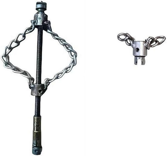 Flex-Shaft Sewer Descaling Chain, Heavy Duty Drain Clog Remover, Flex Shaft Sewer Cleaning Tool,Flexible Push Snake Cable for PVC Pipes, Toilets, Traps & Industrial Boilers