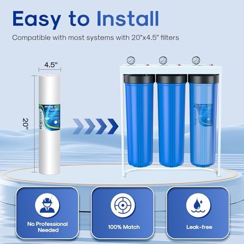 ICEPURE 5 Micron 20" x 4.5" Whole House Sediment Water Filter, 4PACK - Image 7