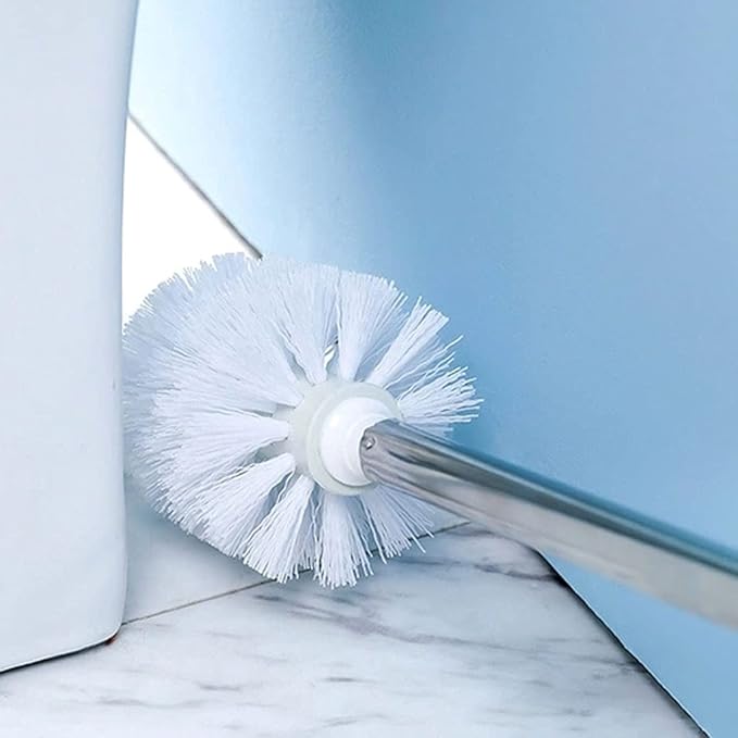 Toilet Brush and Holder Set Long-Handled Toilet Brush with Base Toilet Brush No Dead Ends Cleaning Toilet Brush Household Bathroom Toilet Brush Cleaning Tool Set Toilet Bowl Brush for Bath