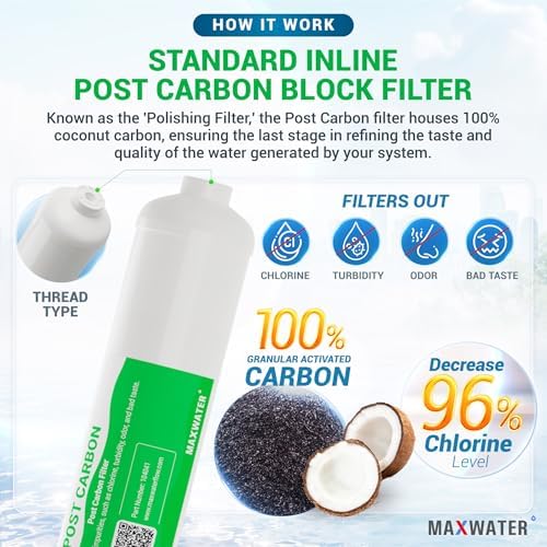 5 Stage Reverse Osmosis System Replacement Filter Set with 100 GPD RO Membrane - Image 3