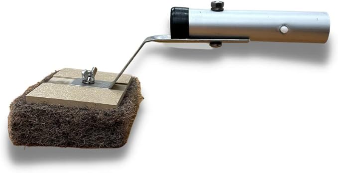Heavy-Duty Pro Tile Scrubber with Quick Clip Connect | Coarse Scrub Pad Pool Brushes for Cleaning Pool Tiles | Lock Slot Connection and Replaceable Scrub Pad (Coarse, 1 Pack)