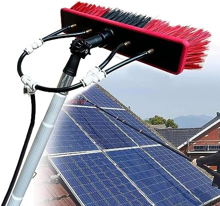 3~12m Rod/50cm Brush, Telescopic Window Cleaner, Window Cleaning Pole, Water Fed Telescopic Brush, Window Cleaner Kit, Extendable Solar Panel Washing Equipment Cleaning Conse