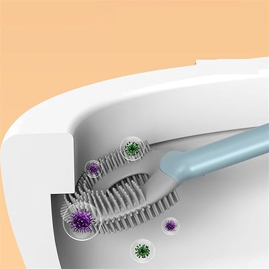 Toilet Brushes Toilet Brush Silicone Bath Clean Scrub Wall-Mounted Cleaning Tools with Home Bathroom Accessories