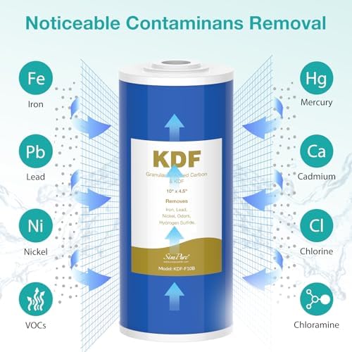 SimPure 10" x 4.5" Whole House GAC Carbon and KDF Water Filter Cartridge - Image 3