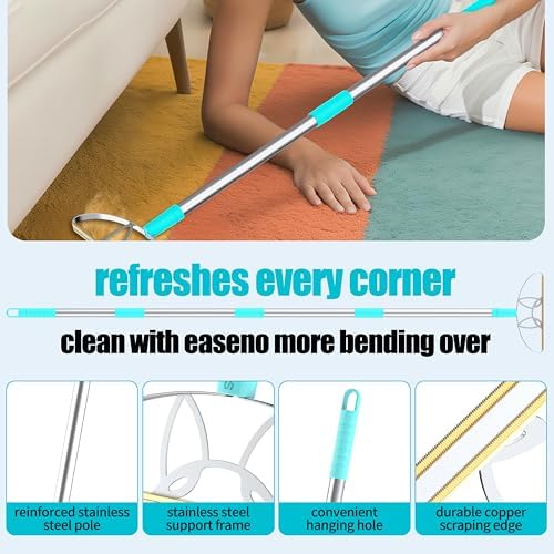 ULTRA+MAX+Pro LINTPLUS Pet Hair Remover Kit - 3-Size Carpet Rakes (S/M/L) w/Stainless Steel Handles - For Rugs, Carpets, Floors & Furniture - Stand-Up Design - Image 4