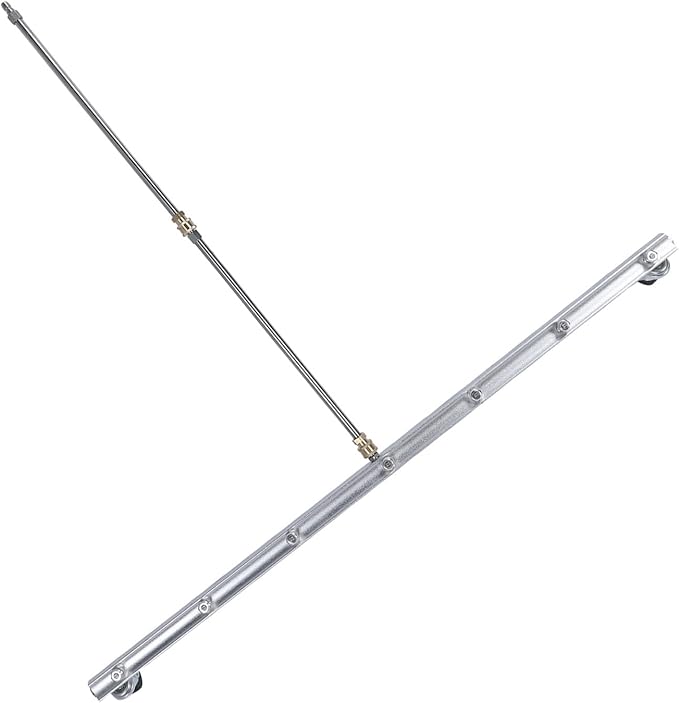 Pressure Washer Cleaner Stainless Steel 39.37inch Heavy Duty Water Broom with 1/4inch Quick Connector for Household Business Cleaning Surface Debris Removal (for Undercarriage Cleaner)