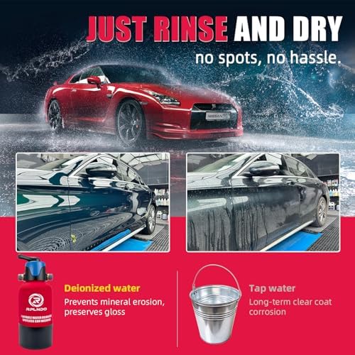 Spotless Car Wash System with Bypass,Pre-Filled with DI Resin, Deionized Water System, Garden Hose Quick Connector, Di Water System for RV, Vehicles, Motorcycles, Bikes, Boats, No Spots - Image 3