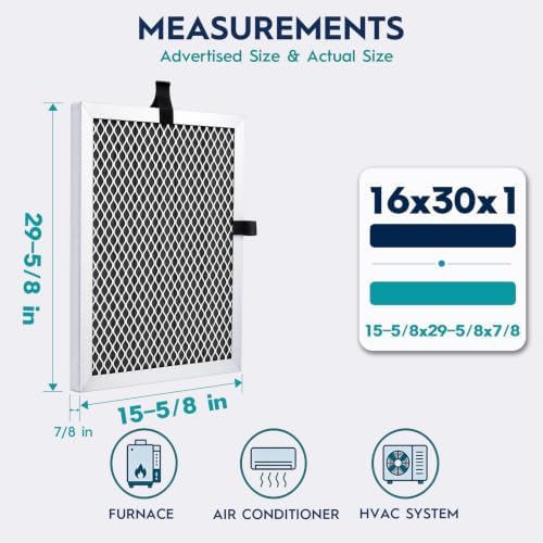 16x30x1 Washable & Reusable Electrostatic Air Filter MERV 8 Furnace Filter - Image 2