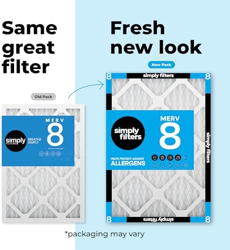 Simply 14x18x1 Air Filter, Merv 8, 6 Pack, For Home AC Furnace & HVAC (Actual Size: 13.75"x17.75"x0.75") DUST, Pet, & Allergy Control - Image 3