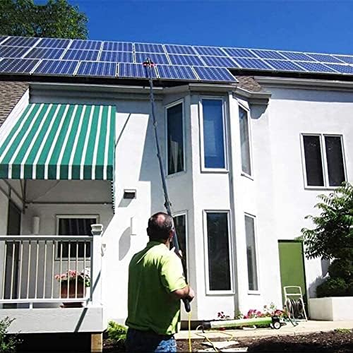 Solar Panel Cleaning Brush & Water Fed Pole Kit - 5.4m High Window & Vehicle Cleaning Tool for Solar Panels, Cars, Trucks, & Vans - Efficient & Easy to Use