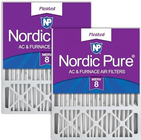 Nordic Pure 20x25x5 Honeywell/Lennox Replacement MERV 8 Air Filters 2 Pack by NordicPure