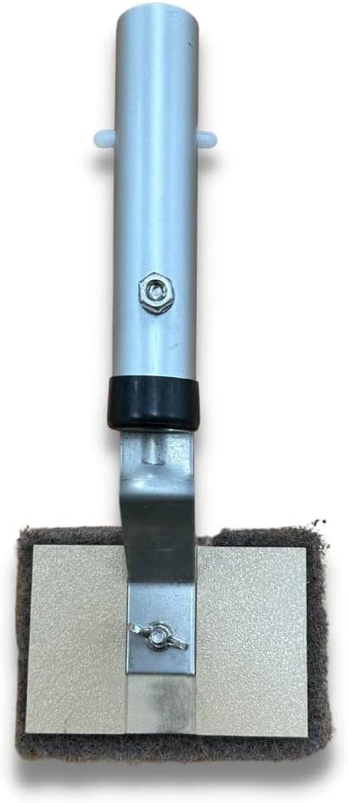 Heavy-Duty Pro Tile Scrubber with Quick Clip Connect | Coarse Scrub Pad Pool Brushes for Cleaning Pool Tiles | Lock Slot Connection and Replaceable Scrub Pad (Coarse, 1 Pack)