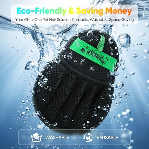 Pet Hair Removal Glove Cat & Dog, Electrostatic Reusable Hair Remover Tool | Upgraded washable 5-Finger pet hair remover works for laundry, couch, carpet & car seat, removes dog and cat fur easily - Image 5