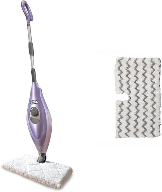 Shark S3501 Steam Pocket Mop Hard Floor Cleaner + Advanced Microfiber Washable & Reusable Cleaning Pads, Compatible with S3501 & S3601, With Rectangle Head and 2 Washable Pads