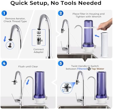 iSpring CKC1C Chlorine Removal Countertop Water Filter System, 10000 Gal - Image 4