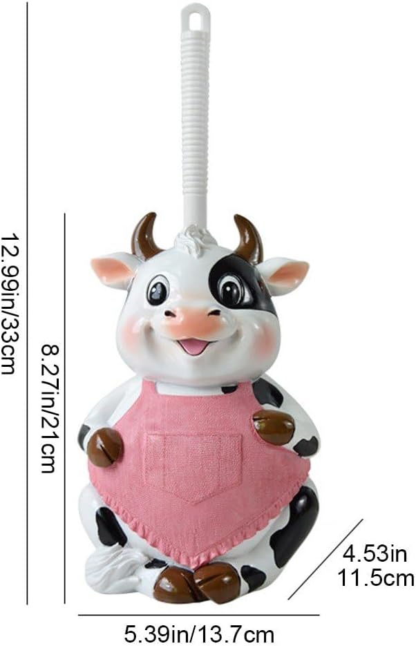 Toilet Brushes & Holders Novelty Toilet Brush Holder Cartoon Frog Cow Monkey Resin Toilet Scrubber Set Toilet Brush Cleaning Tool