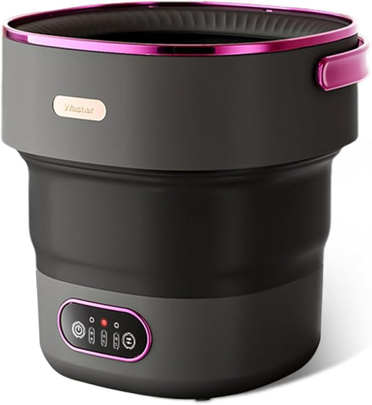 13L, Portable Washing Machine, Mini Washer Foldable Compact Laundry Machine with Basket Spin, Small Underwear Washer for Travel, Apartment, Manual Clothes Washing for Compact Spin Dryer