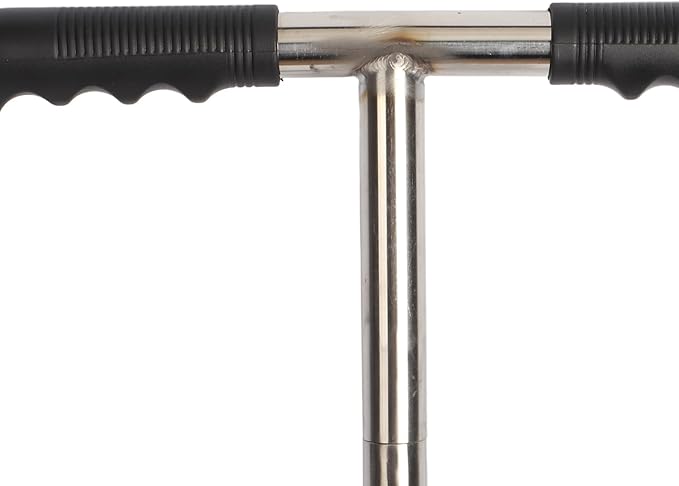 Manual Lawn Edger with Saw Tooth Blade, Half Moon Edger Lawn Tool, Stainless Steel Garden Edger with T Grip Handle for Cleaning Edges Along Sidewalks Driveways and Flower Beds
