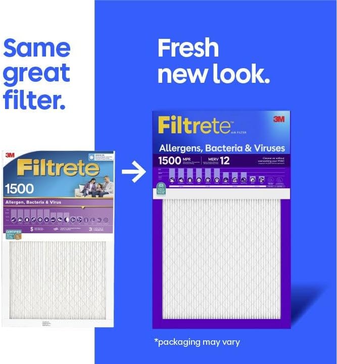 Filtrete 14x20x1 Air Filter, MERV 12, MPR 1500, 4 HVAC Filters - Image 2