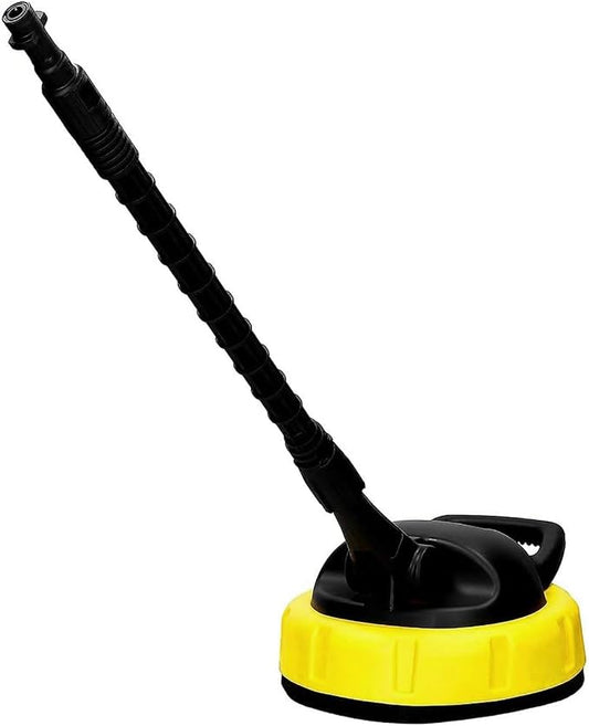 Pressure Washer - Flat Cleaner Attachment with Connector, Rotary Cleaning Tool Outdoor Use, Durable Power Wash Equipment, Splash-Free Design | Accessories for Concrete Decks Patios Walkways