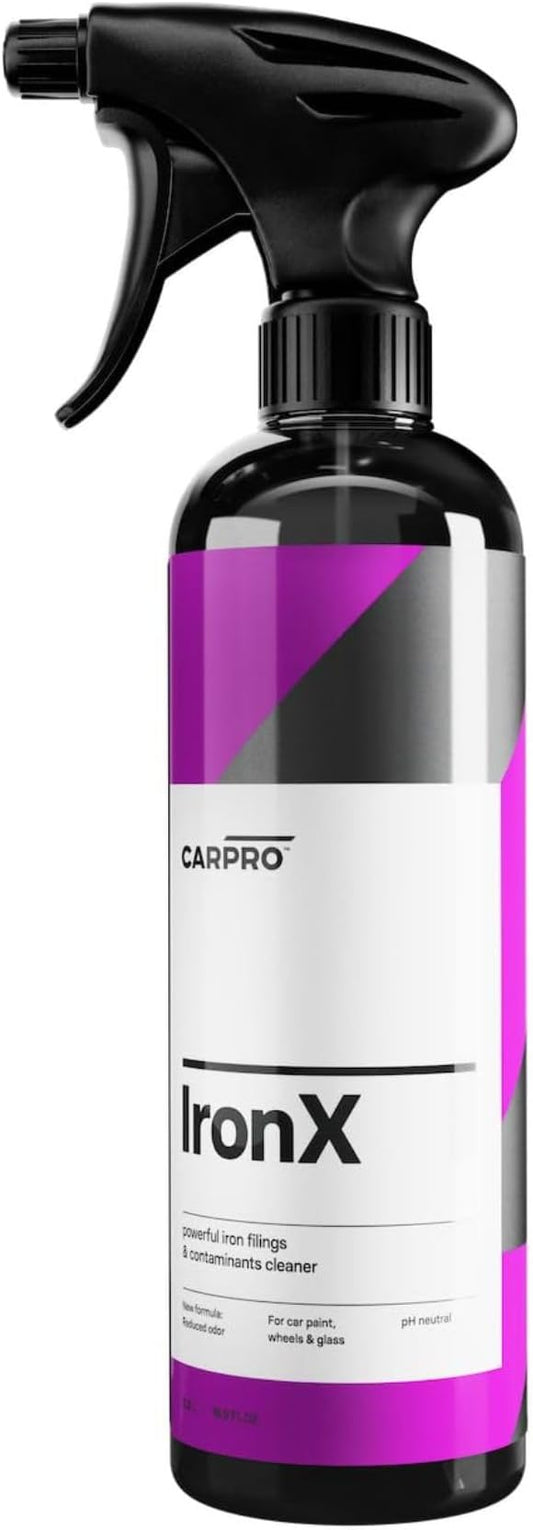 CARPRO IronX Iron Remover: Stops Rust Spots and Pre-Mature Failure of the Clear Coat, Iron Contaminant Removal - 500mL with Sprayer (17oz)