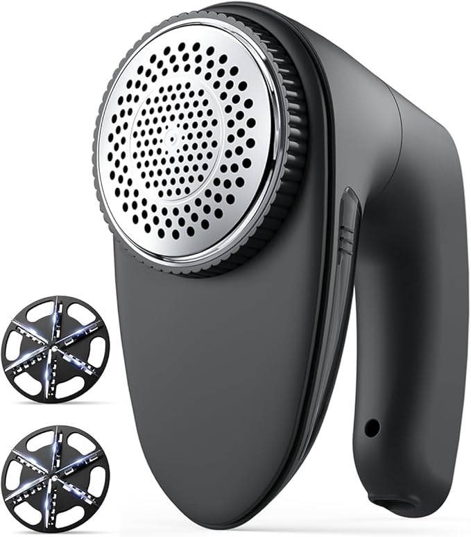 Bymore Fabric Shaver, Lint Shaver, Sweater Shaver for Clothes, Black | Large 65mm head and six-leaf blades cover more area in fewer passes for fast, even care on sweaters, couches and furniture by Bymore