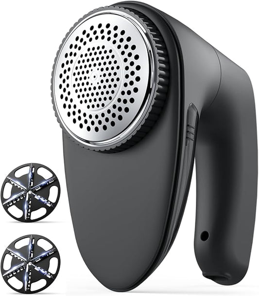 Bymore Fabric Shaver, Lint Shaver, Sweater Shaver for Clothes, Black | Large 65mm head and six-leaf blades cover more area in fewer passes for fast, even care on sweaters, couches and furniture by Bymore