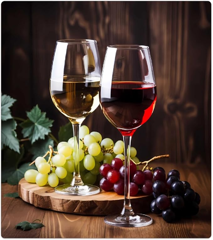 Dishwasher Magnet Cover Red Wine Glass Grapes Reusable Dishwasher Magnetic Cover Sticker Decorative Dish Washer Door Cover Panel for Home Kitcen Appliance, 21x26 in