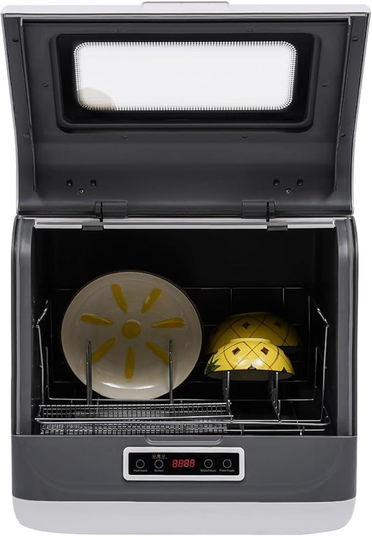 Portable Dishwasher,800W Countertop Stainless Steel Mini Dishwasher With 3 Washing Programs,110v Multi-Functional Large Capacity Dishwasher For Apartments,Dorms, Kitchens,Campers/Rvs
