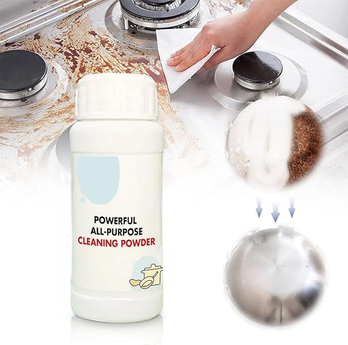Powerful Kitchen All-purpose Powder Cleaner, 2025 New Super Strong Grease Remover, Instant Kitchen All-Purpose Cleaning Powder, Heavy Kitchens Duty Degreaser Multi-Purpose Cleaning Paste (1, 110g)