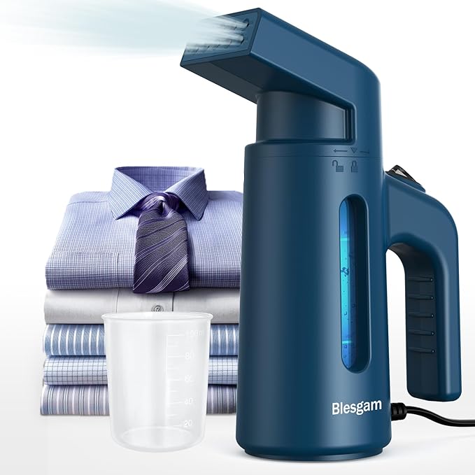Steamer for Clothes 700W, Double Row Steam Clothes Steamer, 180ML Large Capacity Water Tank, 40S Fast Heat-up Garment steamer for Home and Office(GY168)