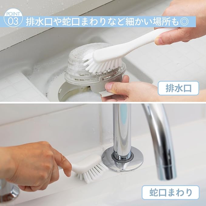 Marna W602GY Bath Mini Brush (Hanging/Small/Gray) Bath Cleaning Brush (Drain/Faucet Around/Bathtub/Bath)