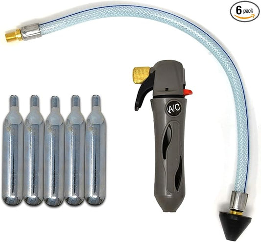 RedRock Gallo Drain Gun with 5 Unthreaded CO2 Cartridges for A/C Condensate Line Air Conditioner Cleaner Blaster Opener Kit with Five Cartridge Clears HVAC Clogs