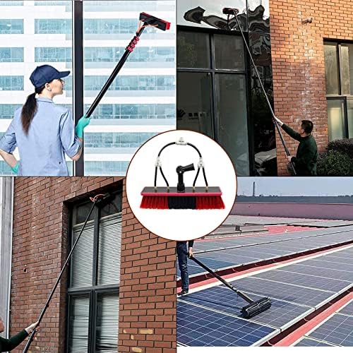 Water Fed Pole Telescopic Outdoor Window Cleaner, Conservatory Roof Cleaner/Water Fed Extendable Brush/Window Clean Kit Roof Cleaning Tools with 20m Water Supply Hose,12FT/3.6M