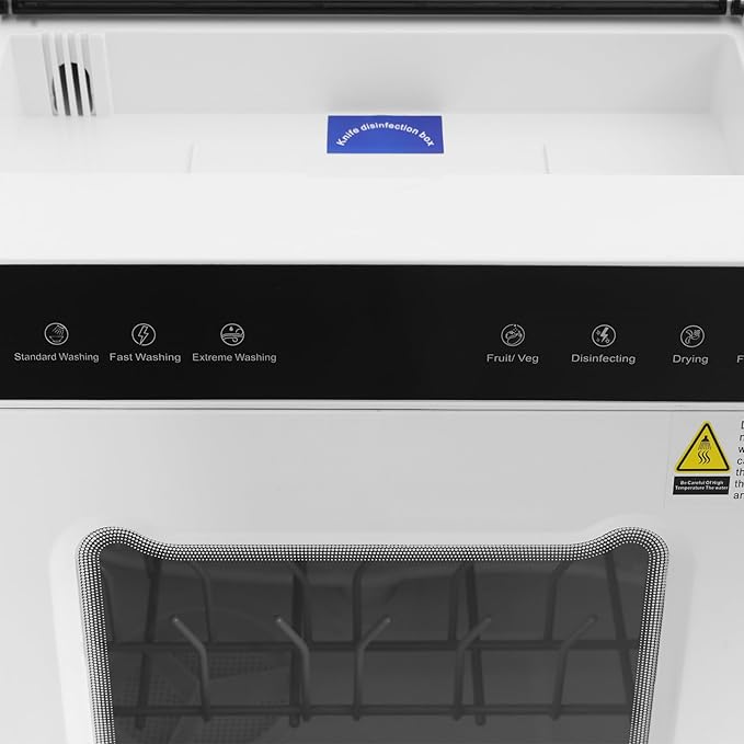 3-In-1 Portable Dishwasher,785W Countertop Mini Dishwasher With Display Screen & Child Lock,Multi-Functional Large Capacity Compact Drying Storage Dishwasher For Apartments,Dorms,Kitchens (800W 5L)