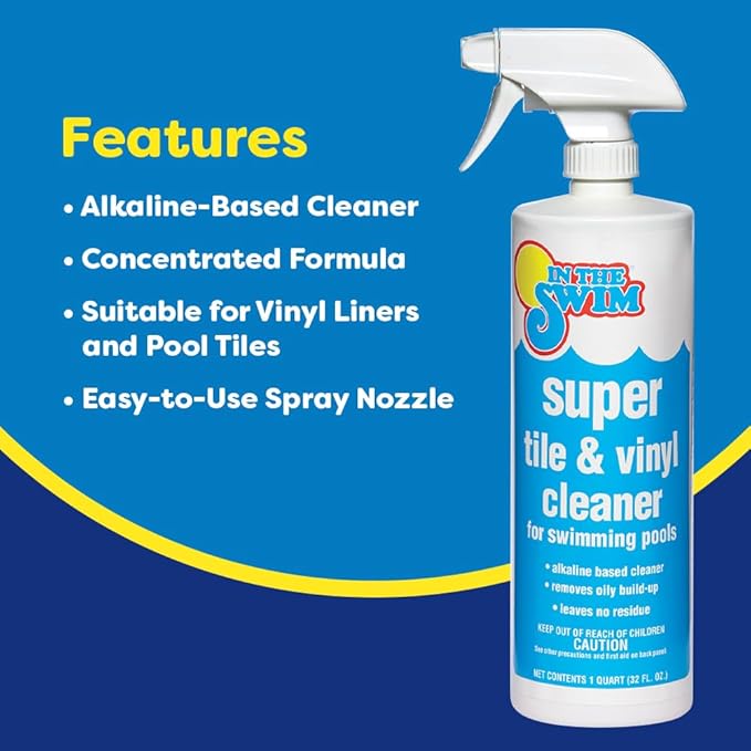 In The Swim Super Pool Tile and Vinyl Cleaner - Oil and Grime Remover - Alkaline Based - 1 Quart