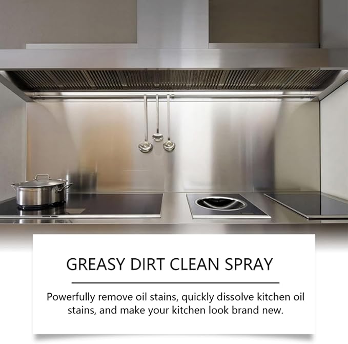 500ML Heavy Oil Cleaner Stain, Effective Multi-Purpose Cleaner with Spray,Clean Kitchen Up Oil Stains,All Purpose Grease Cleaning Heavy Duty,Grease Remover Kitchen for Multi-Surface Cookware (2PCS)