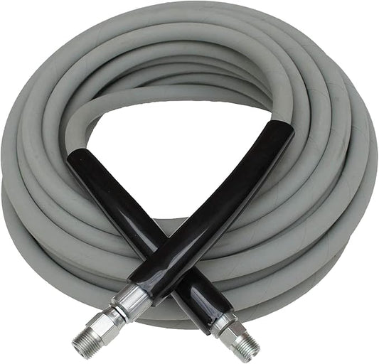 MTM Hydro Kobrajet High Pressure Washer Hose 3/8” 4000 PSI 75’ for Car Wash and Detailing, Pressure Washer Accessories, Non-Marking Gray Commercial Grade