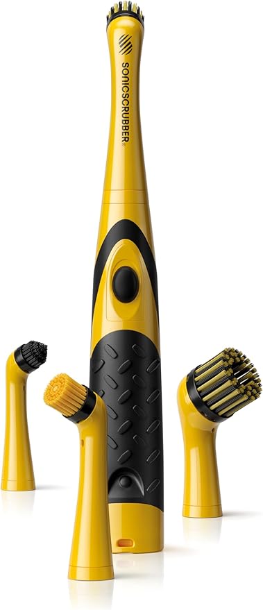 Vehicle Detailing Set - High Power Car Cleaning Brush - Includes 4 Brush Heads - Suitable for Interior & Exterior - Ideal for Cars, Bikes and Motorhomes - AA Batteries Included