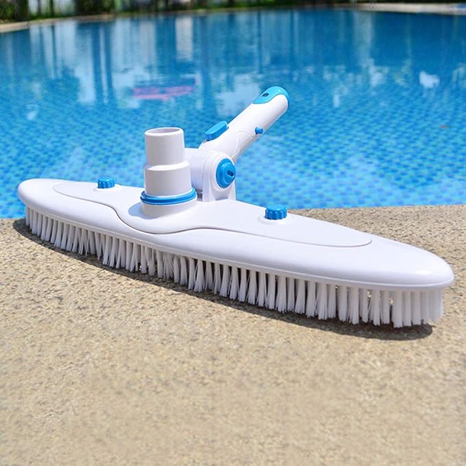 Swimming Pool Brush Pool Cleaning Suction Brush Heavy Duty Swimming Pool Cleaner Efficient Pool Cleaning Tool for Swimming Pools Hot Springs Baths Plastic 46 x 23 x 12 cm 535g